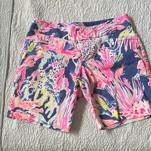 Lilly Pulitzer Pink and Blue Patterned Women's Shorts